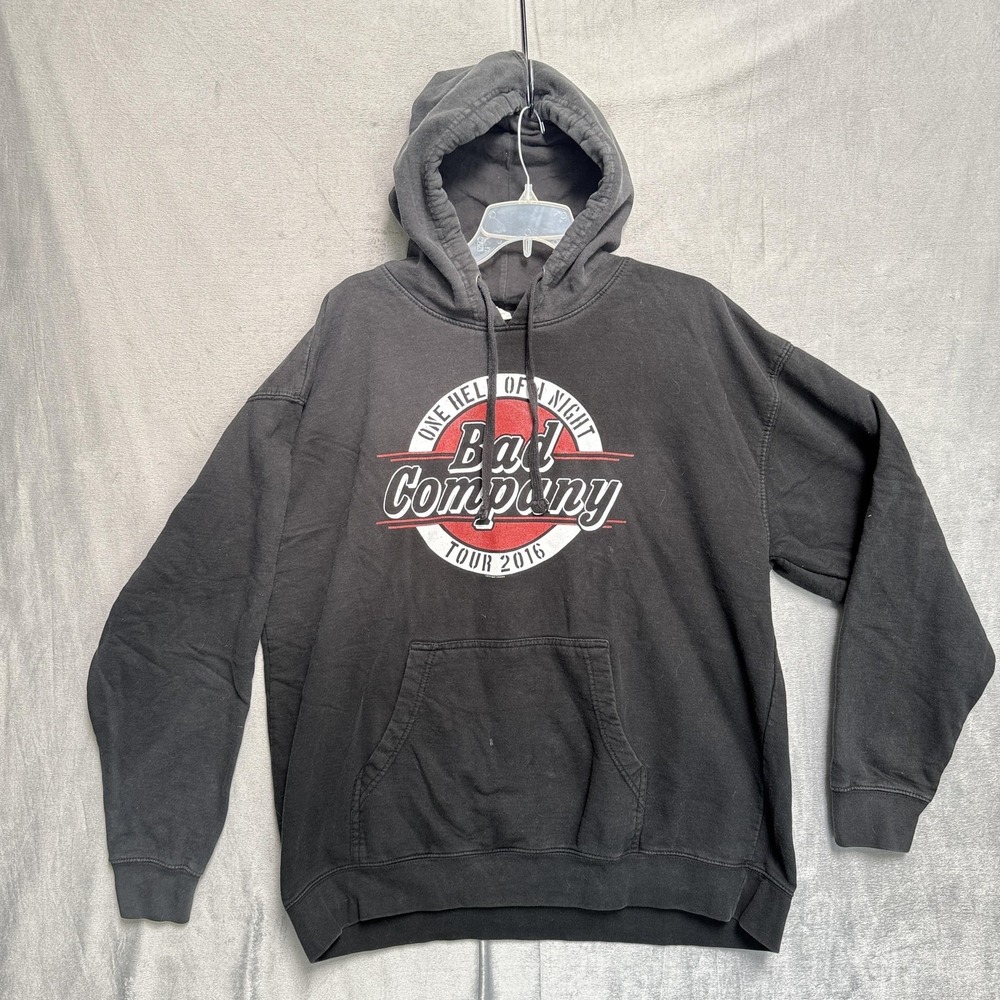 Bad Company Hoodie Mens XL Black Tour‎ 2016 Graphic Fleece Independent Trading
